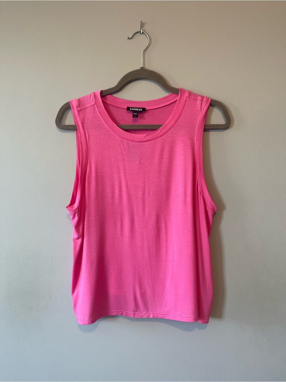 Express Bright Pink Sleeveless Tank Top